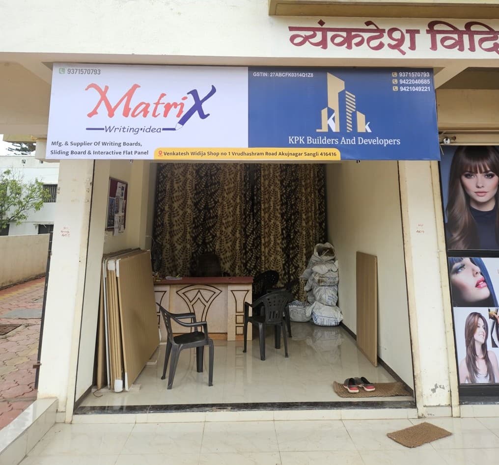 Matrix Writing Idea signage at the shop entrance