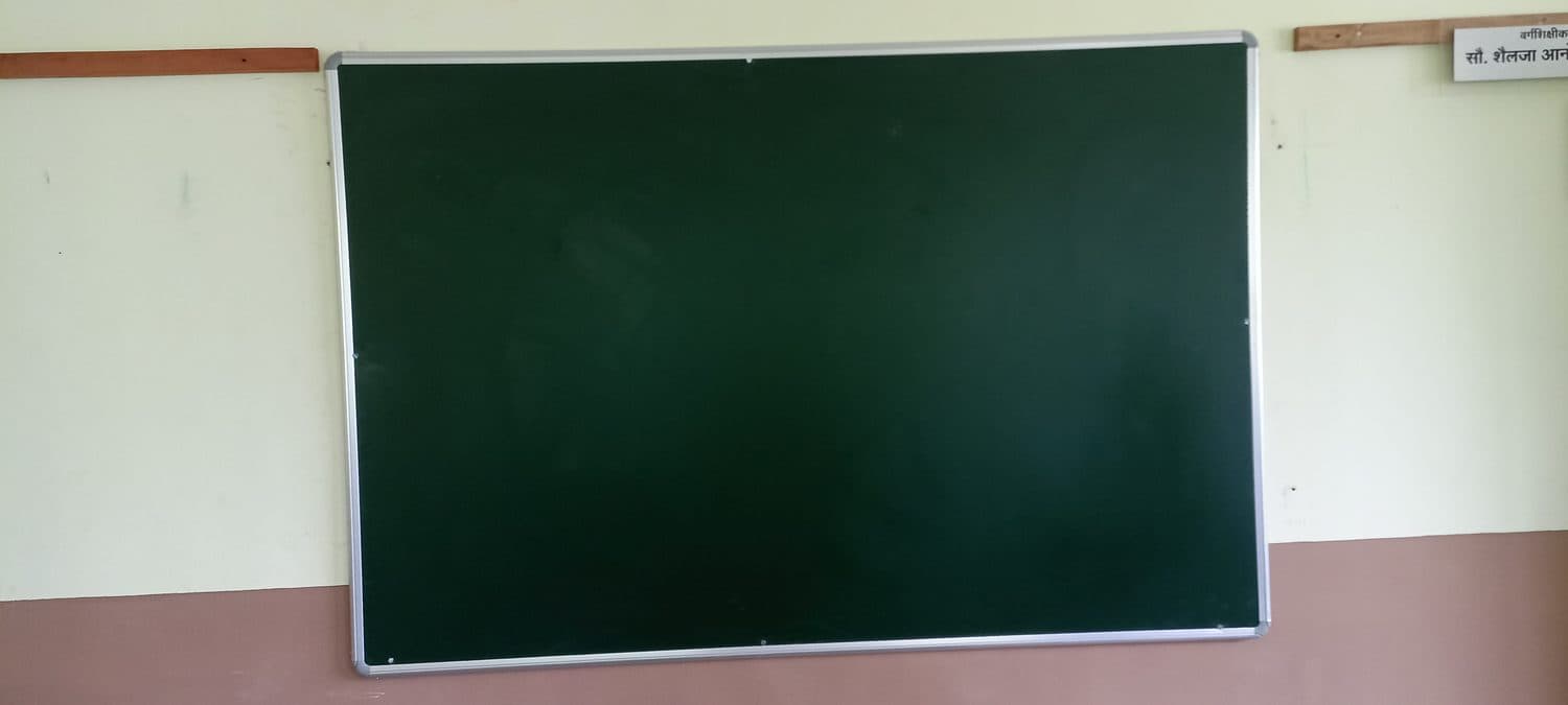 Green chalk board, classroom